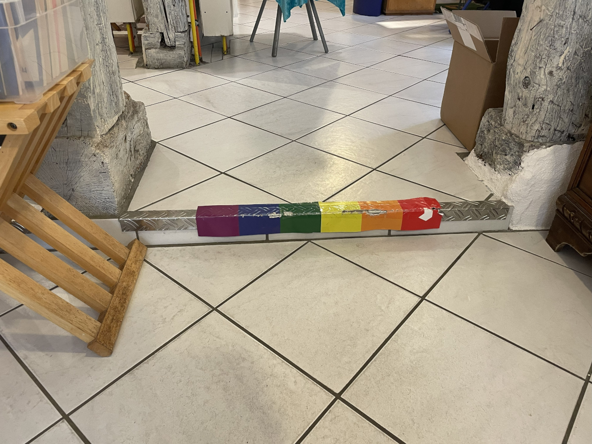 Kleinere Stufe im Laden